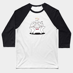 Dancing Cats Baseball T-Shirt